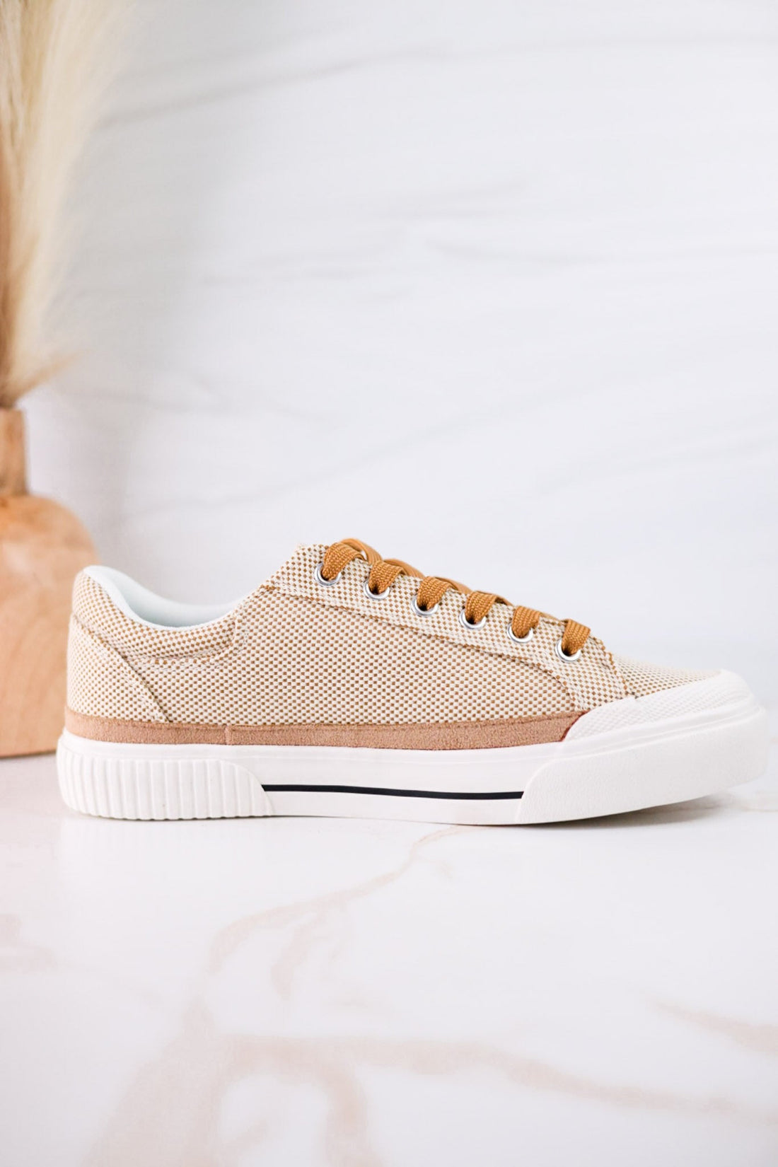 That's Her Tan Tweed Sneakers - Whiskey Skies - CORKYS FOOTWEAR