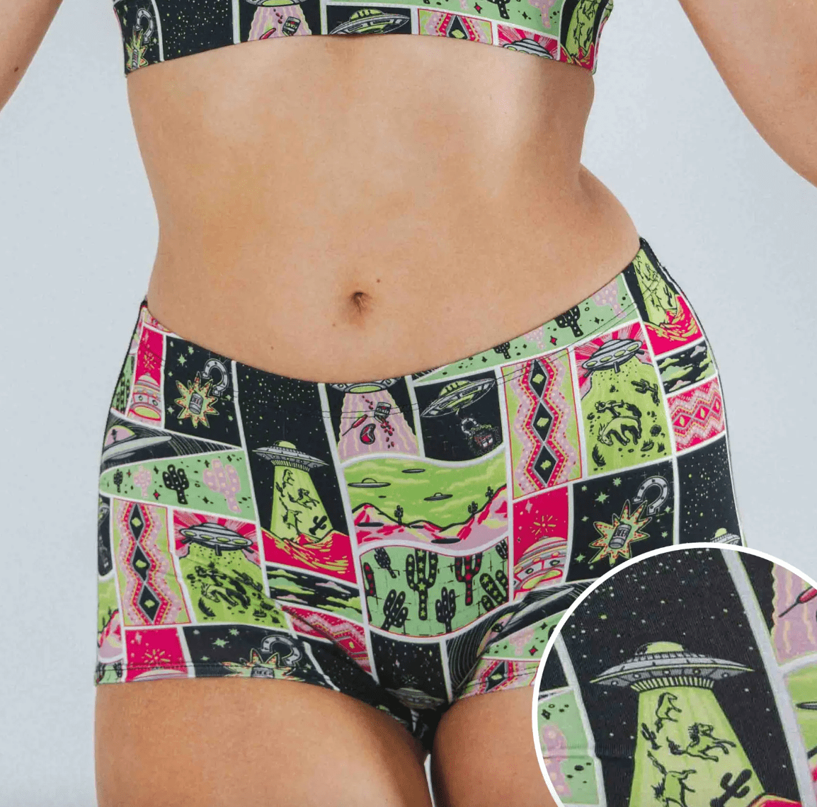 The Area 51 Modal Boyshort Underwear - Whiskey Skies - SHINESTY