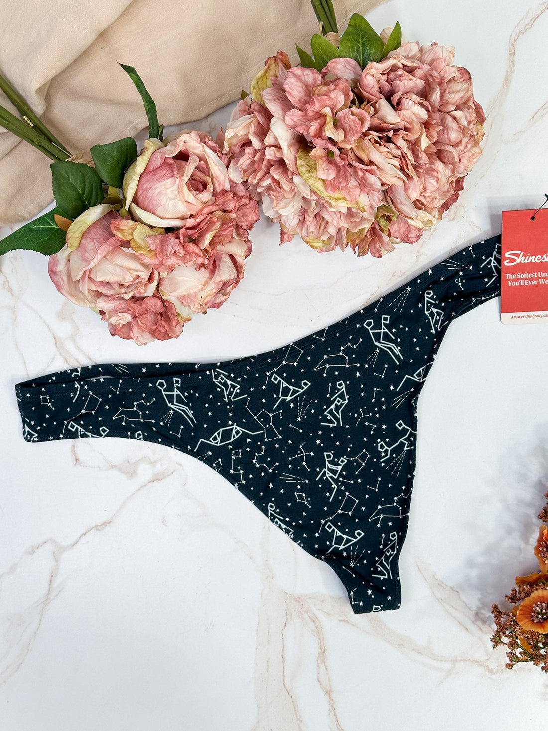 The Big Bang Glow In The Dark MicroModal Thong - Whiskey Skies - SHINESTY