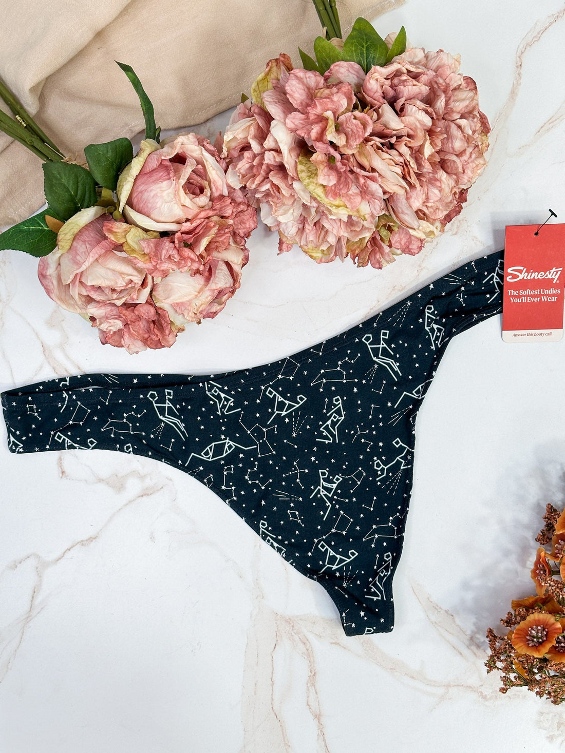 The Big Bang Glow In The Dark MicroModal Thong - Whiskey Skies - SHINESTY