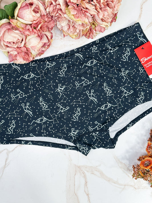 The Big Bang Glow In The Dark Modal Boyshort Underwear - Whiskey Skies - SHINESTY