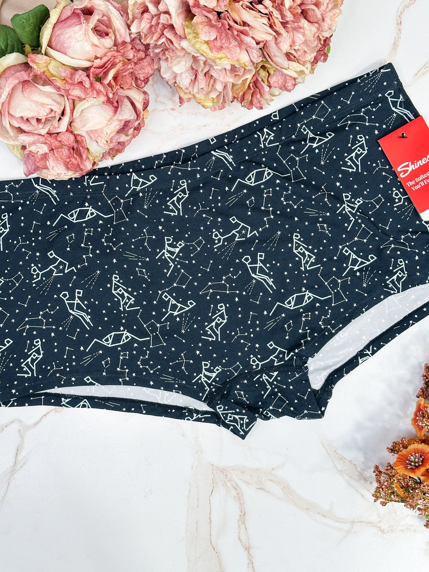 The Big Bang Glow In The Dark Modal Boyshort Underwear - Whiskey Skies - SHINESTY