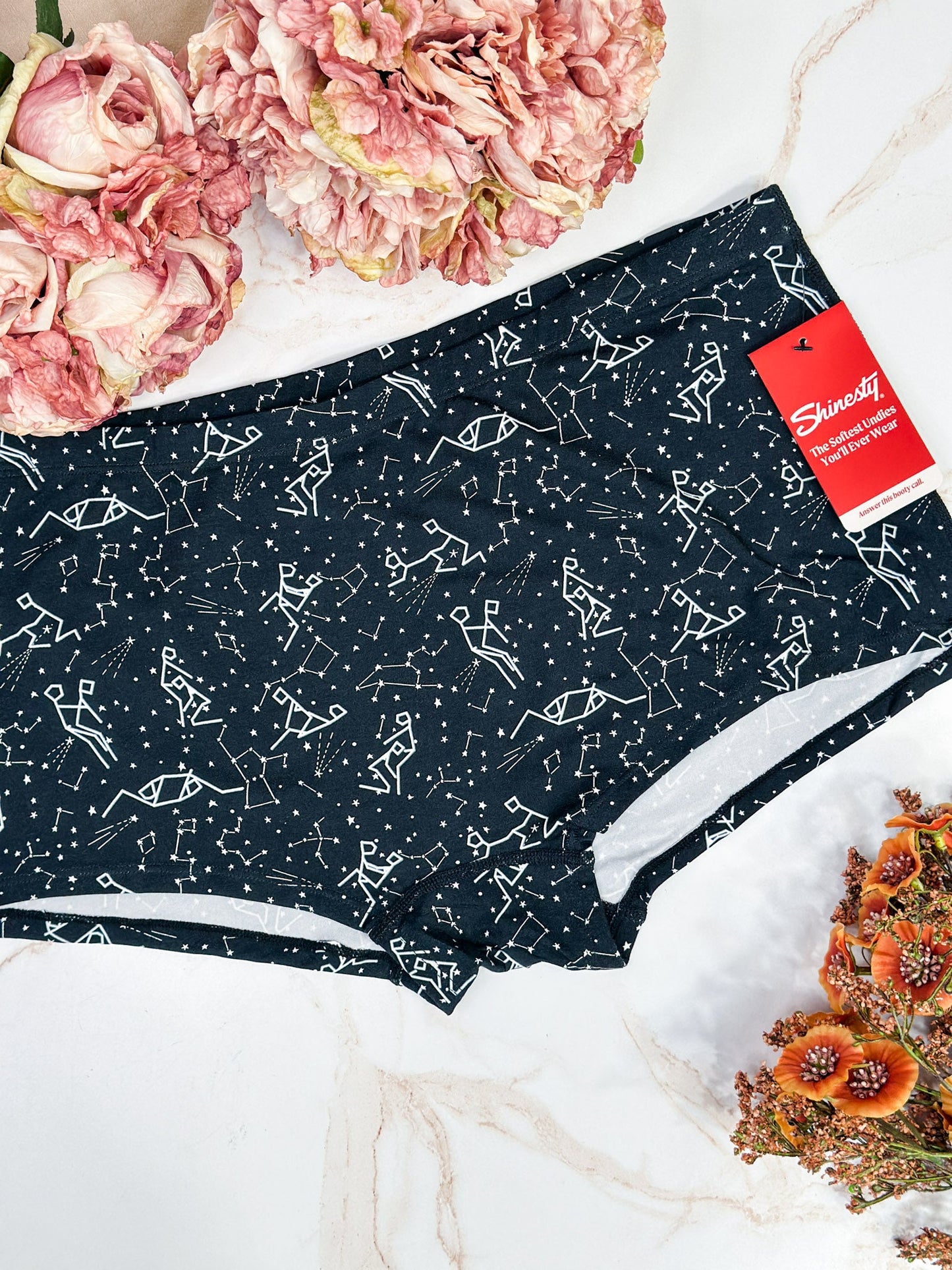 The Big Bang Glow In The Dark Modal Boyshort Underwear - Whiskey Skies - SHINESTY