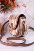 The Calloway Rust And Cream Plaid Crossbody Bag - Whiskey Skies - JEN & CO
