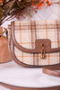 The Calloway Rust And Cream Plaid Crossbody Bag - Whiskey Skies - JEN & CO