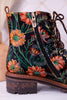 "The Cordea" Floral Embossed Camel Boots - Whiskey Skies - SPRING FOOTWEAR