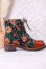 "The Cordea" Floral Embossed Camel Boots - Whiskey Skies - SPRING FOOTWEAR