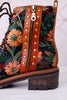 "The Cordea" Floral Embossed Camel Boots - Whiskey Skies - SPRING FOOTWEAR