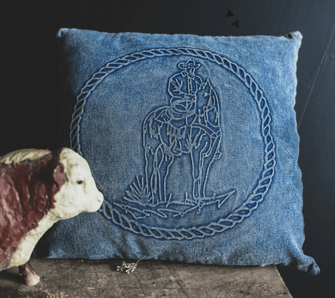 The Denim Boss Pillow Cover - Whiskey Skies - 2 FLY CO.