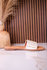 The Flirtini Studded Sandals In White - Whiskey Skies - CAMEL THREADS