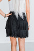 The Fort Worth Fringe Skirt in Black - Whiskey Skies - STERLING KREEK