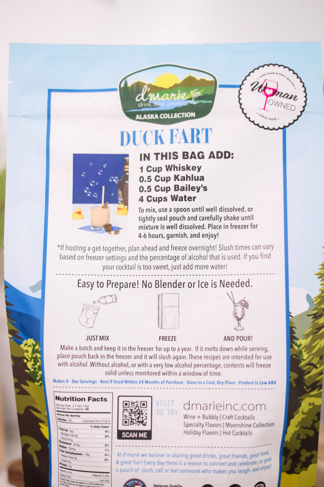 The Great Outdoors Craft Cocktail Slush Mixes (3 Flavors) - Whiskey Skies - D'MARIE, INC