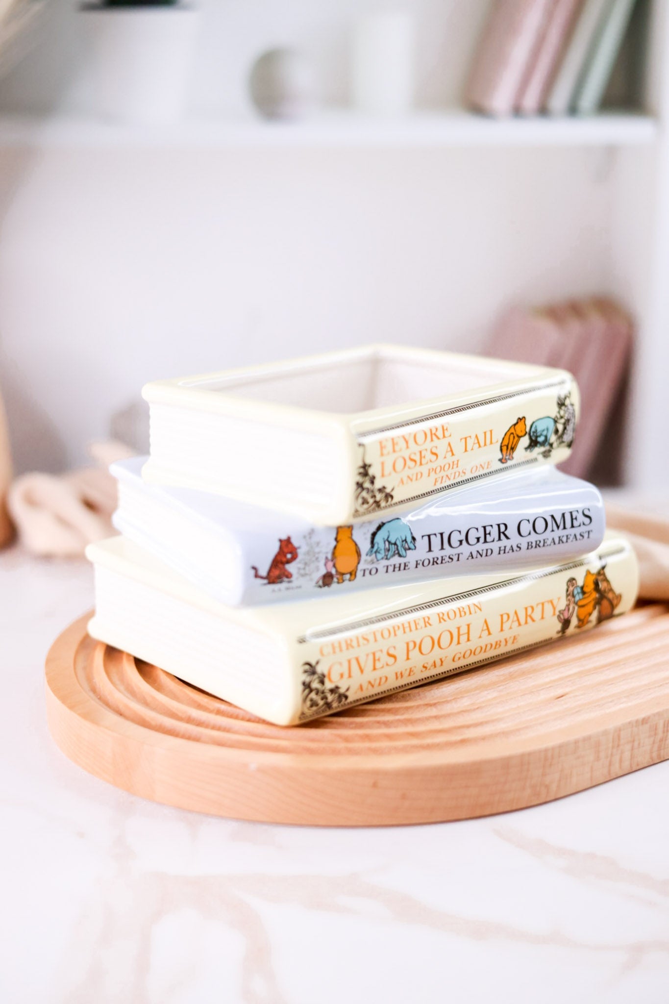 The House At Pooh Corner Ceramic Book Stack Planter - Whiskey Skies - STEEL MILL & CO.