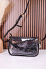 The Jessica Clear Crossbody Bag With Black Glitter Outline - Whiskey Skies - JEN & CO