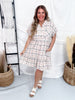 The Kendrick Plaid Shirt Dress - Whiskey Skies - MIKAROSE