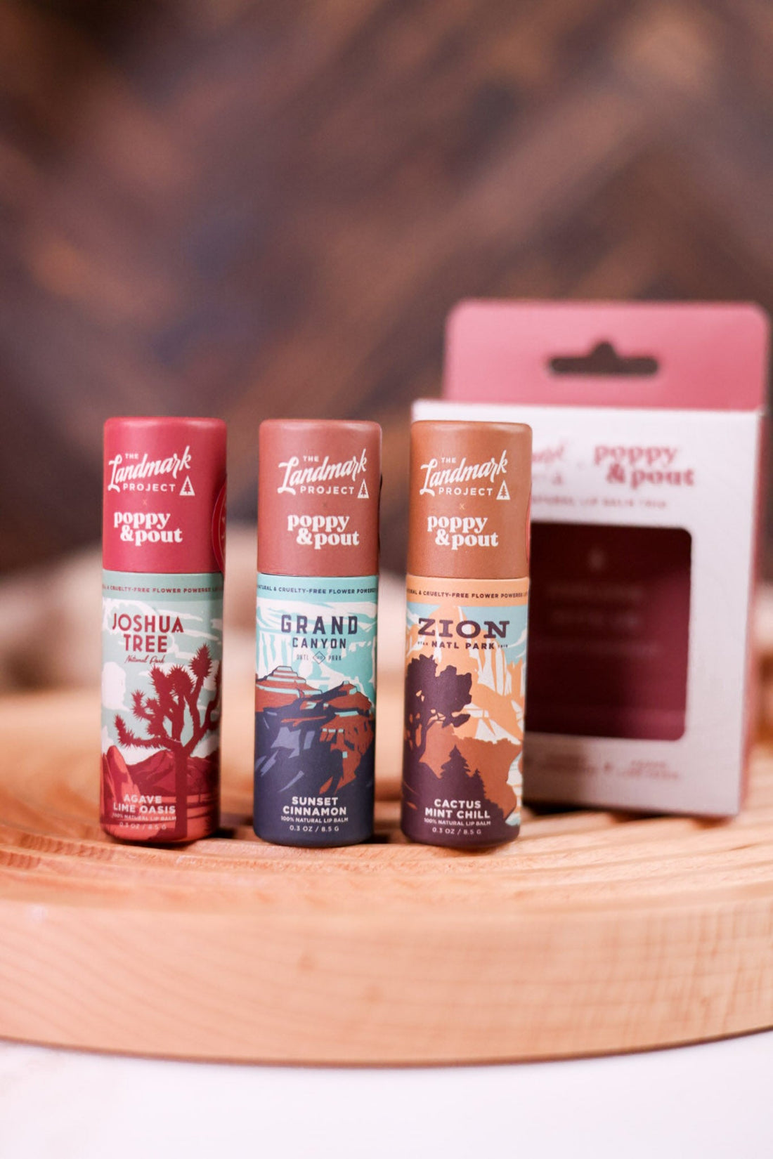 The Landmark Project Lip Balm Gift Set Of Three - Whiskey Skies - POPPY & POUT