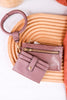 The Libby Wallet Wristlet In Mauve Lizard - Whiskey Skies - JEN & CO