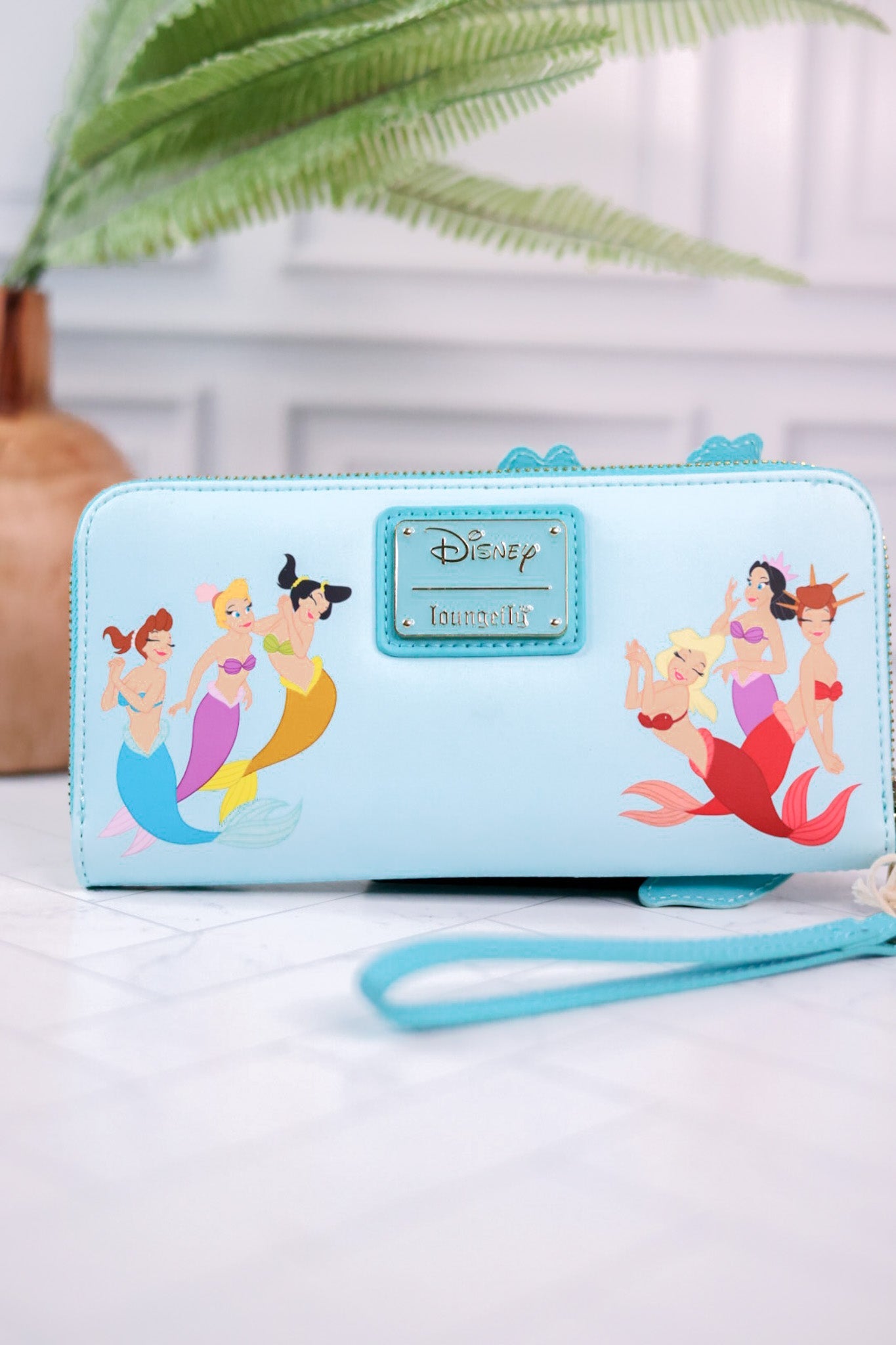 The Little Mermaid Ariel Princess Lenticular Zip Around Wallet - Whiskey Skies - LOUNGEFLY