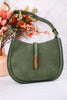 The Luca Suede Crossbody Bag In Moss Green - Whiskey Skies - JEN & CO