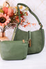 The Luca Suede Crossbody Bag In Moss Green - Whiskey Skies - JEN & CO