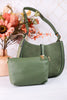 The Luca Suede Crossbody Bag In Moss Green - Whiskey Skies - JEN & CO