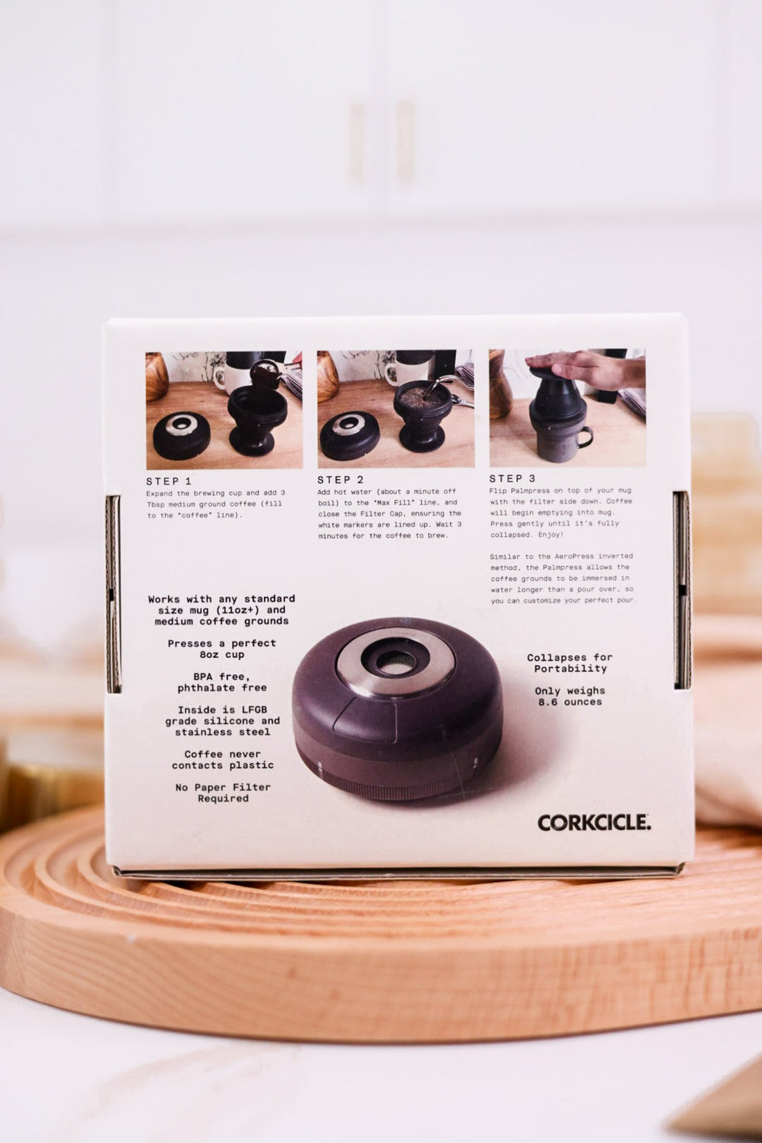 The Palmpress Portable Coffee Press - Whiskey Skies - CORKCICLE