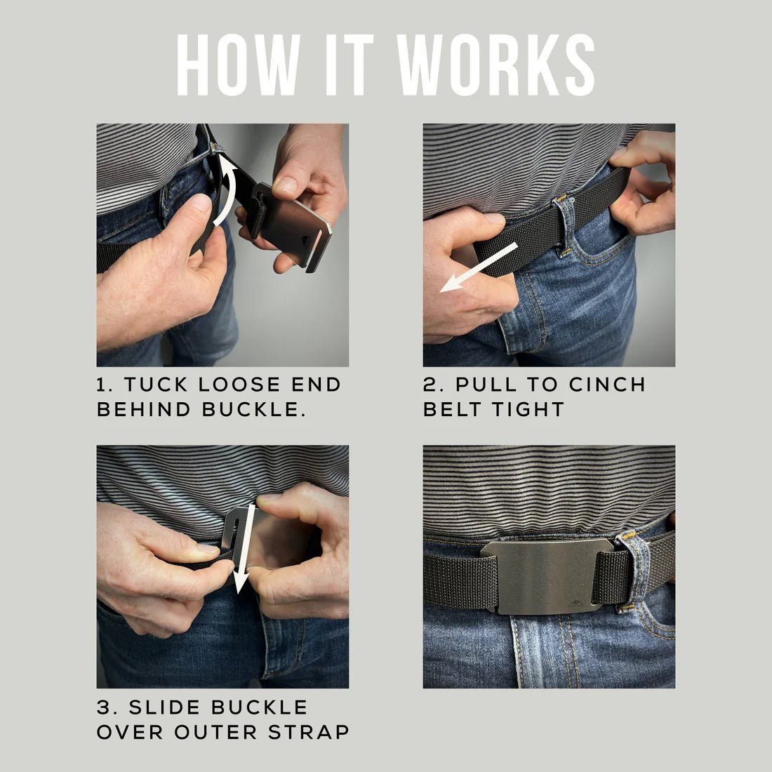 The Rift Men's Belt in Gray - Whiskey Skies - ZOOTILITY CO