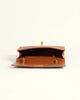 The "Savi" Embossed Leather Bag In Amber Glow - Whiskey Skies - MYRA BAGS