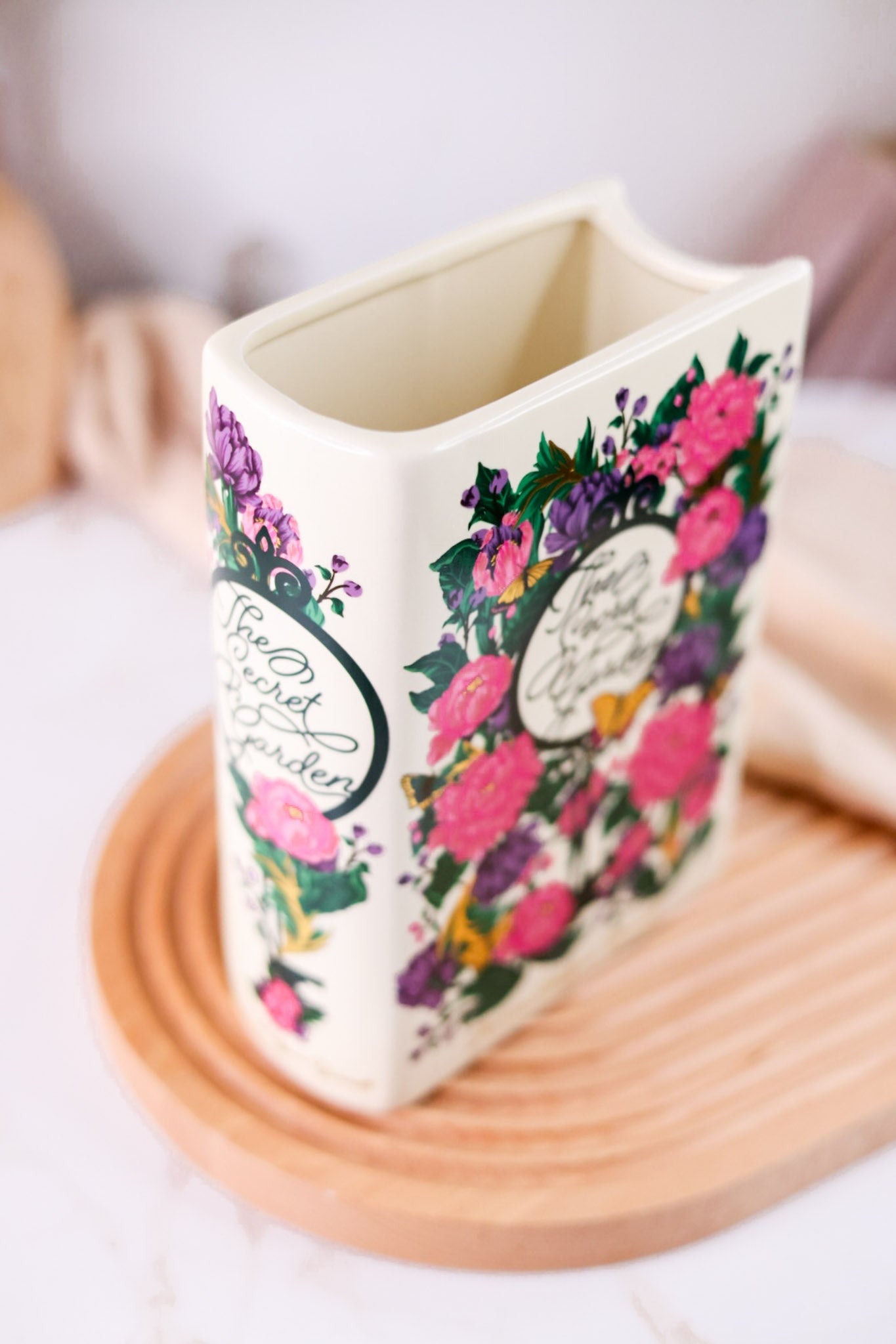 The Secret Garden Ceramic Book Vase - Whiskey Skies - STEEL MILL & CO.