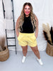The Stevie French Terry Shorts in Lemon Drop - Whiskey Skies - MICHELLE MAE