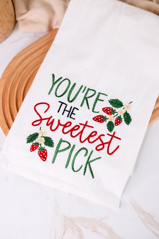 The Sweetest Pick Strawberry Kitchen Towel - Whiskey Skies - C & F ENTERPRISES