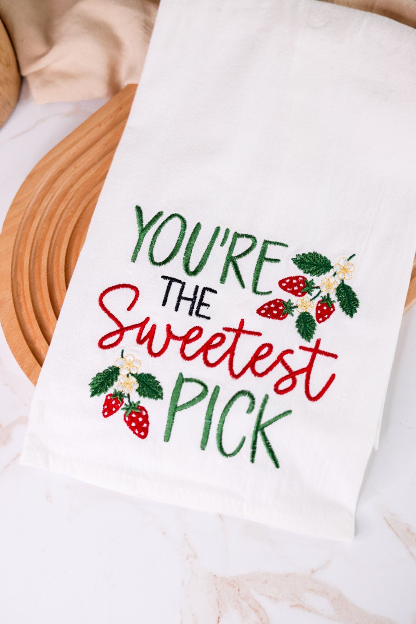 The Sweetest Pick Strawberry Kitchen Towel - Whiskey Skies - C & F ENTERPRISES