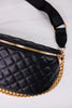 The Sylvie Black Quilted Bag - Whiskey Skies - JEN & CO