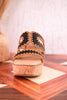 The "Tracie" Black & Tan Slide Sandal - Whiskey Skies - YELLOWBOX