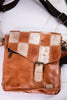 The "Venice Beach II" Tan Rustic Nectar Crossbody Bag - Whiskey Skies - BED/STU