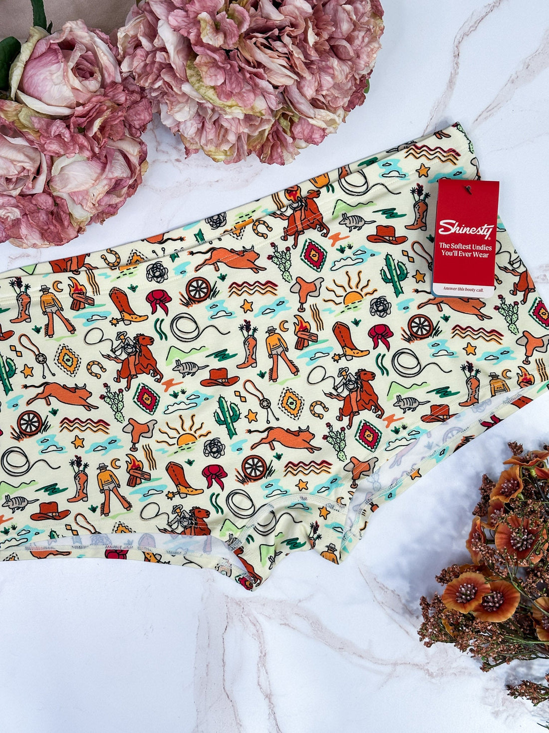 The Wild Bandit Modal Boyshort Underwear - Whiskey Skies - SHINESTY