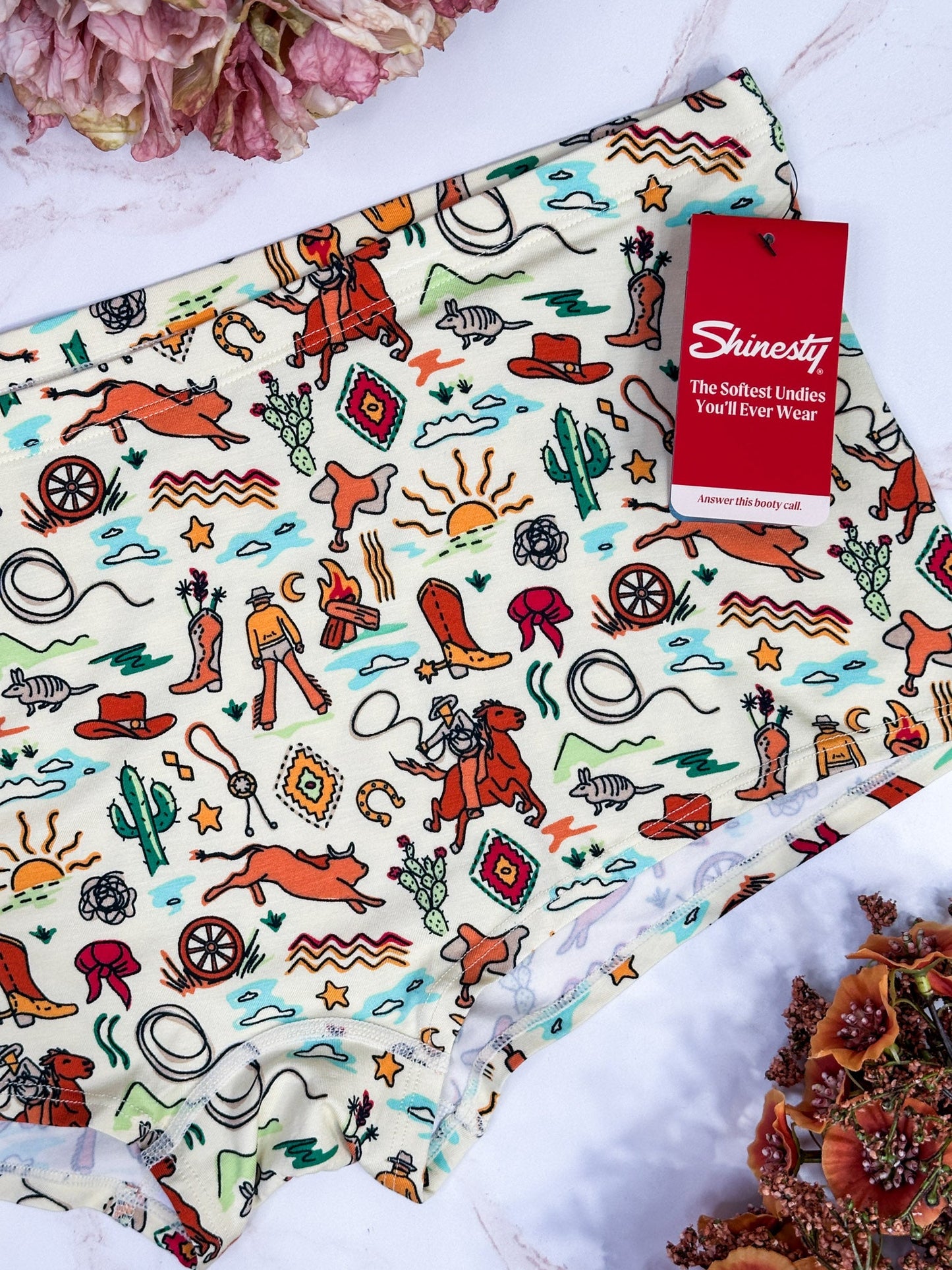 The Wild Bandit Modal Boyshort Underwear - Whiskey Skies - SHINESTY