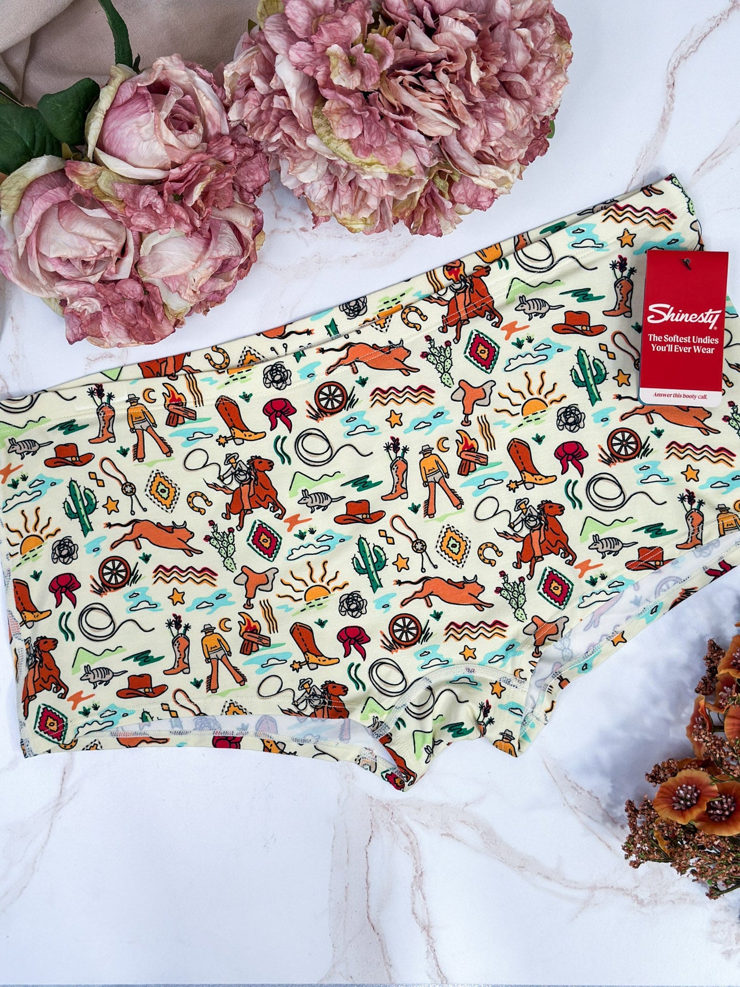 The Wild Bandit Modal Boyshort Underwear - Whiskey Skies - SHINESTY