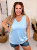 Thick Ribbed Tank Top With V - Neckline (8 Colors) - Whiskey Skies - ANDREE BY UNIT