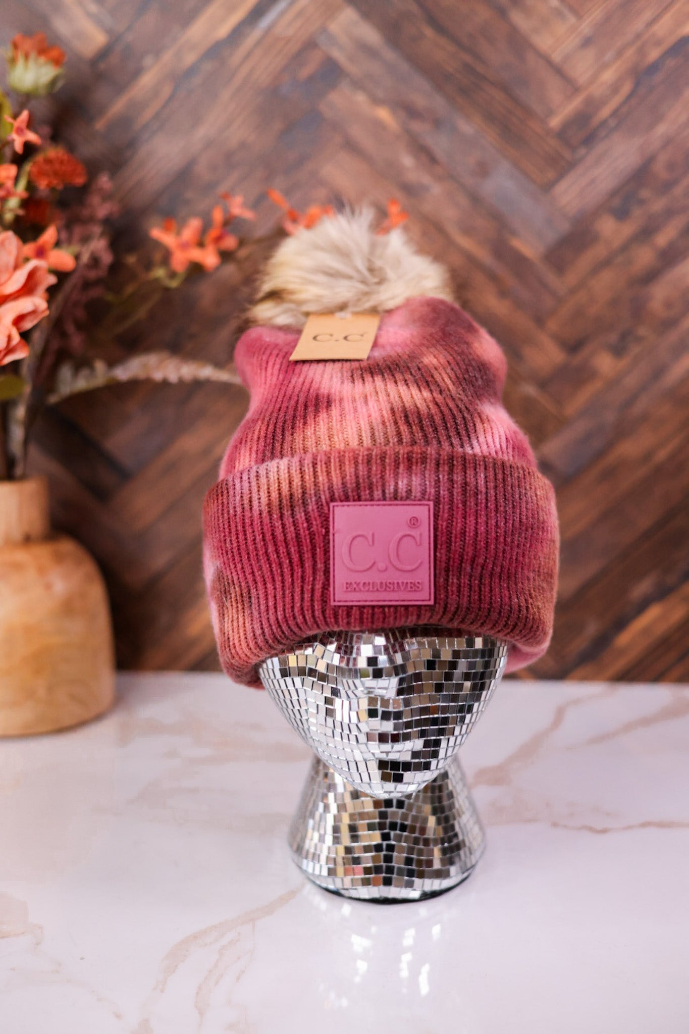 Tie Dye Pom Pom Beanies (2 Colors) - Whiskey Skies - C.C. BEANIE