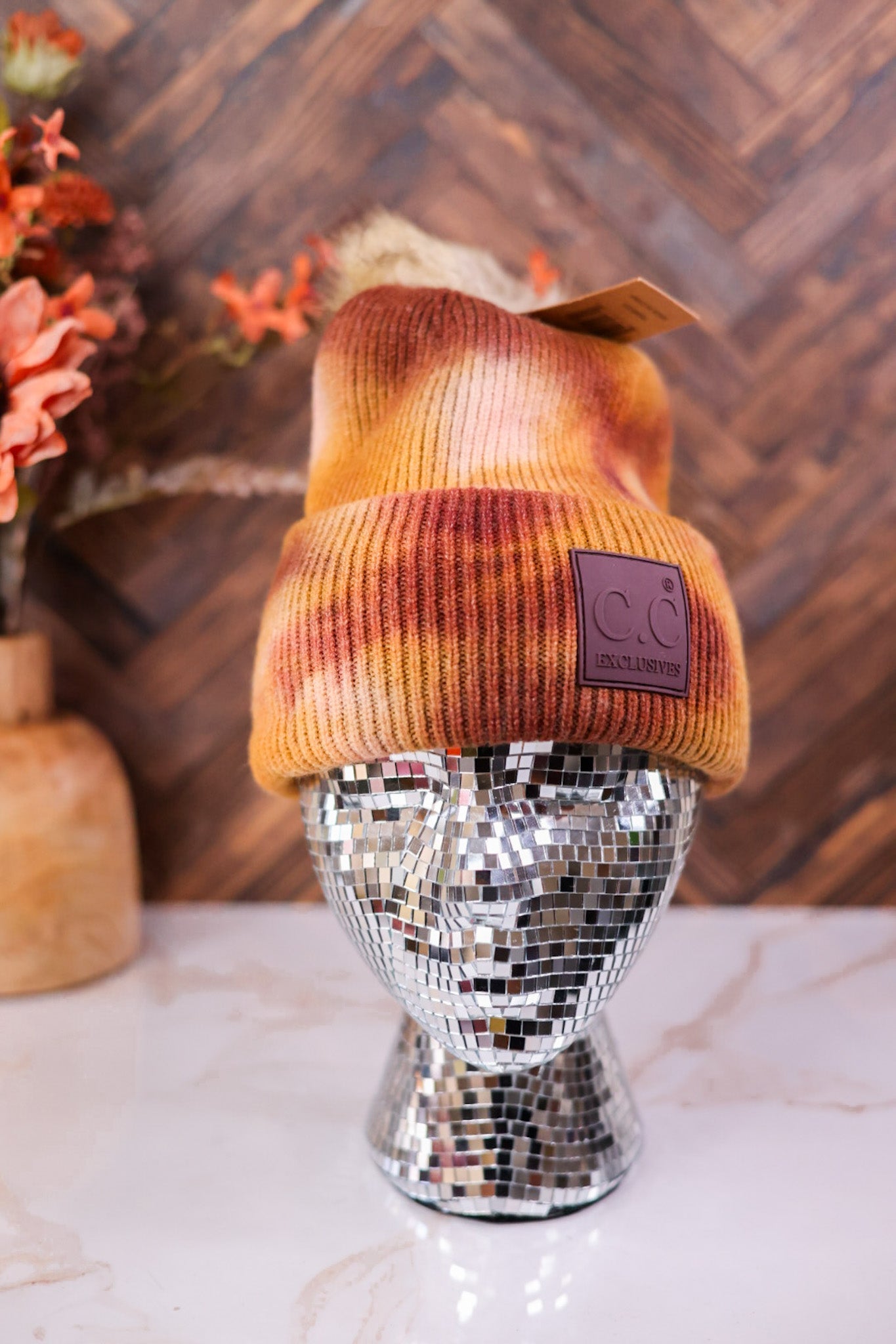 Tie Dye Pom Pom Beanies (2 Colors) - Whiskey Skies - C.C. BEANIE