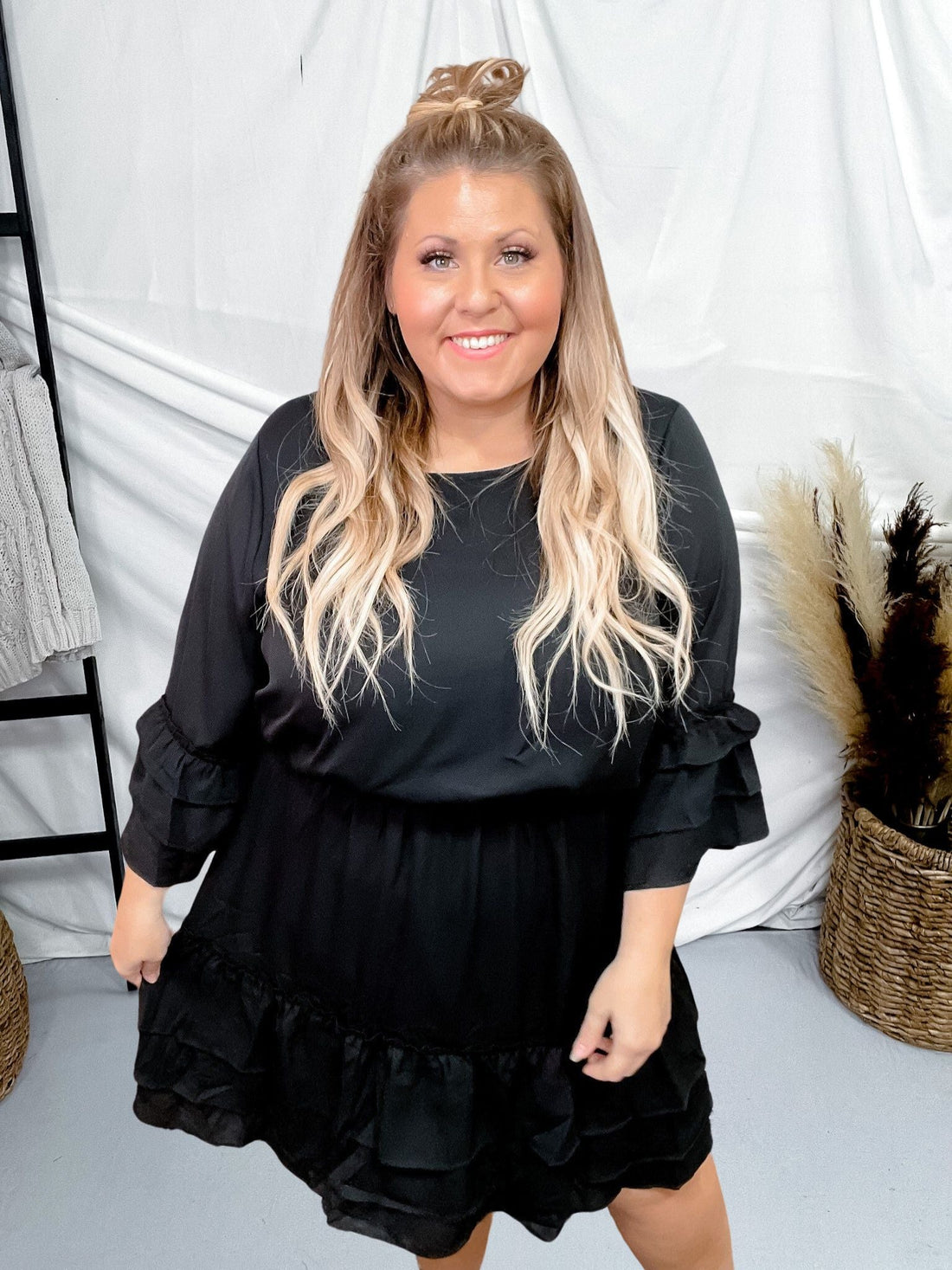 Tiered Dress W/ Fit And Flare Bodice - Whiskey Skies - ANDREE BY UNIT