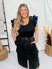 Tiered Ruffle Sleeves Rib - Knit Top - Whiskey Skies - ODDI