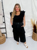 Tiered Ruffle Sleeves Rib - Knit Top - Whiskey Skies - ODDI