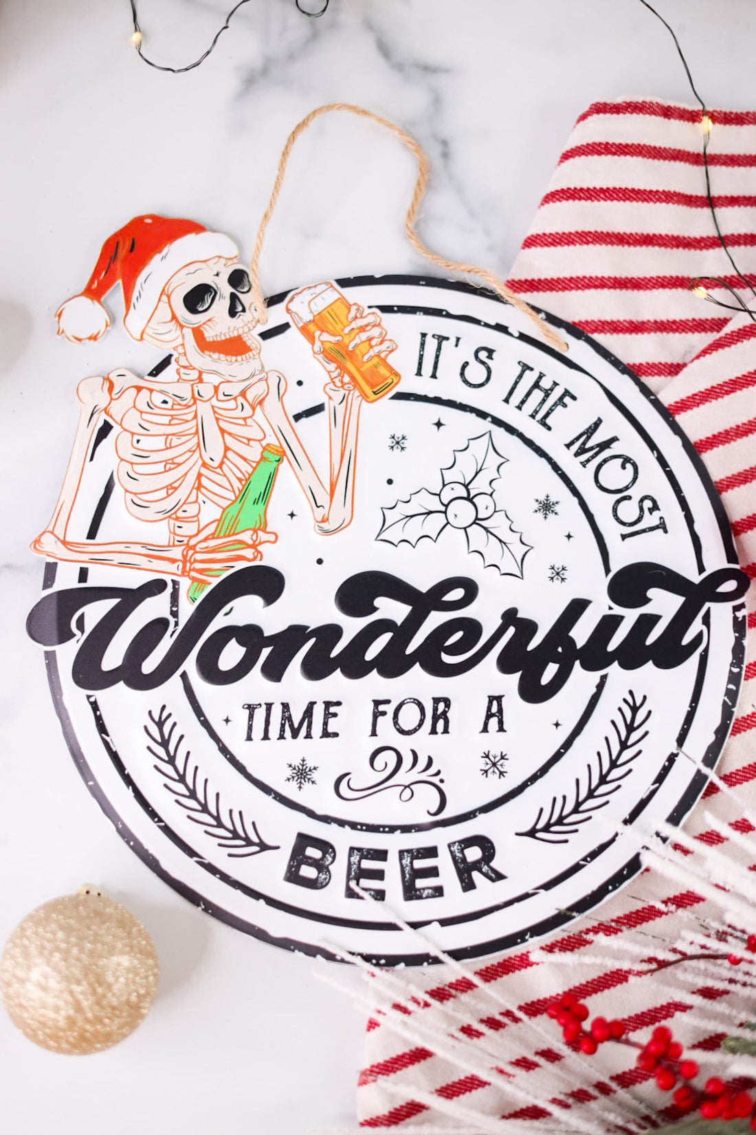 Time For A Beer/ What A Year Metal Sign (2 Styles) - Whiskey Skies - HANNA'S HANDIWORKS