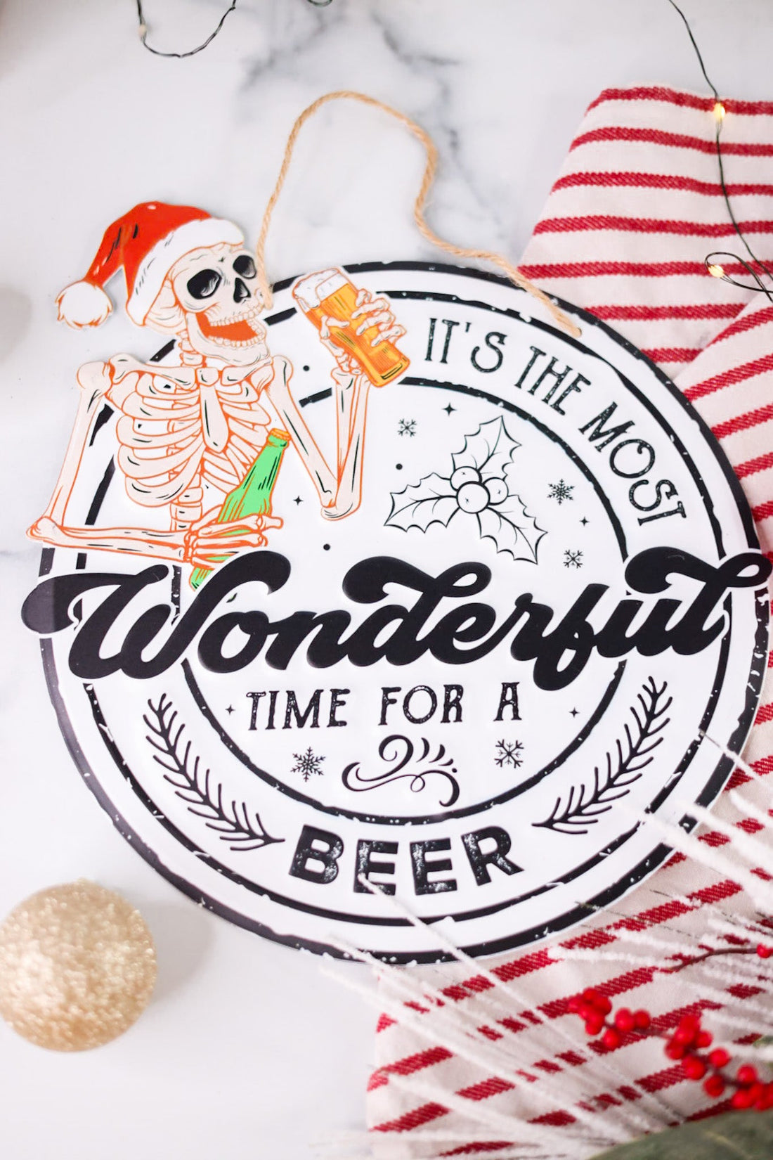 Time For A Beer/ What A Year Metal Sign (2 Styles) - Whiskey Skies - HANNA'S HANDIWORKS