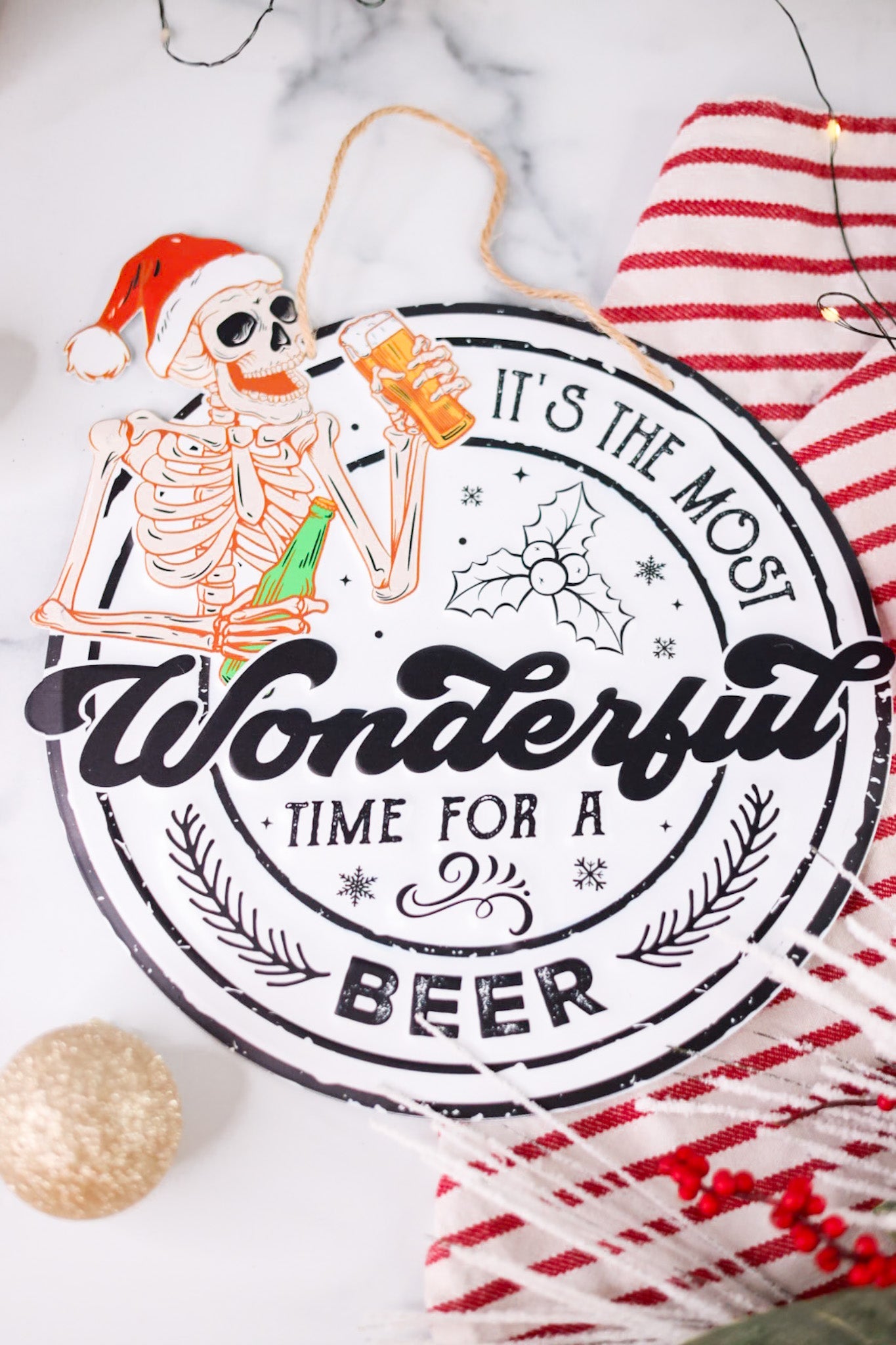 Time For A Beer/ What A Year Metal Sign (2 Styles) - Whiskey Skies - HANNA'S HANDIWORKS