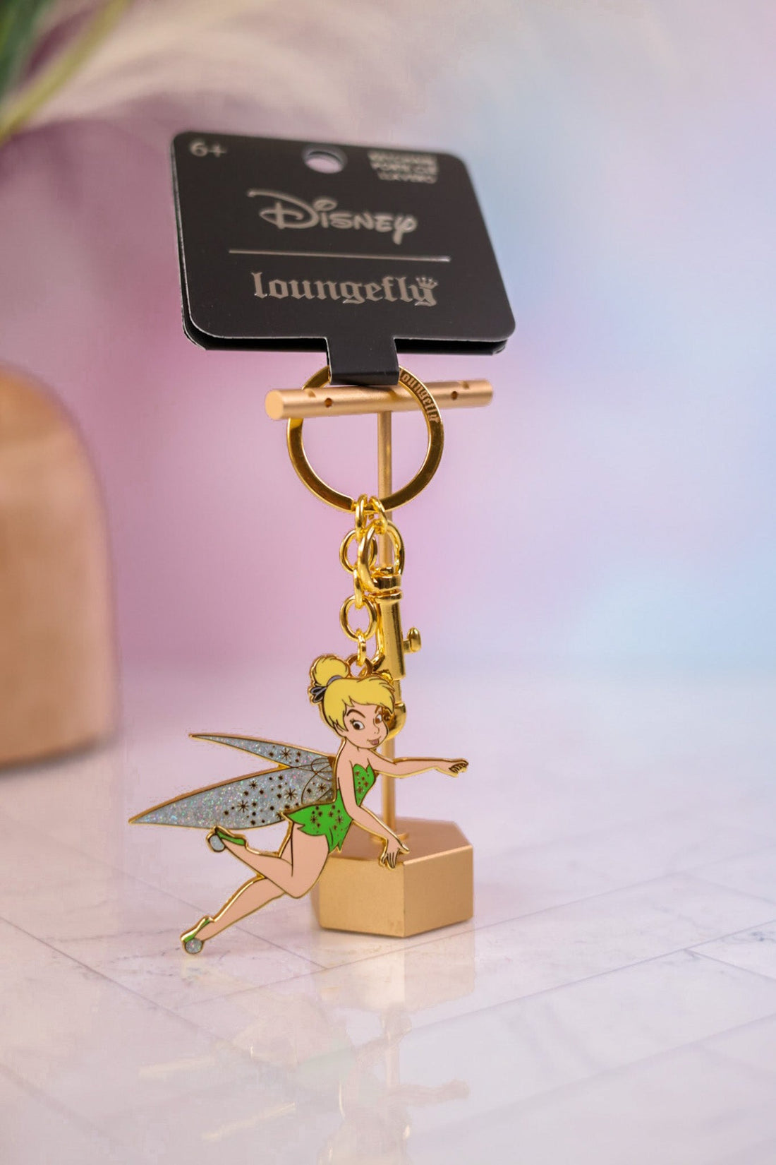 Tinker Bell Enamel Keychain - Whiskey Skies - LOUNGEFLY