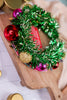 Tinsel Wreath Headband with Ornaments - Whiskey Skies - PACKED PARTY