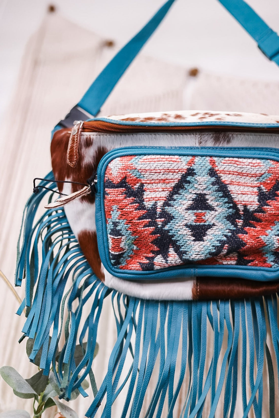 Tonga Ridge Turquoise Fanny Pack - Whiskey Skies - KHEMCHAND HANDICRAFT